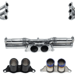 CARGRAPHIC Lightweight Sports Exhaust Kit w/ Race Silencers for 991 Porsche 911 GT3 / GT3 RS / R