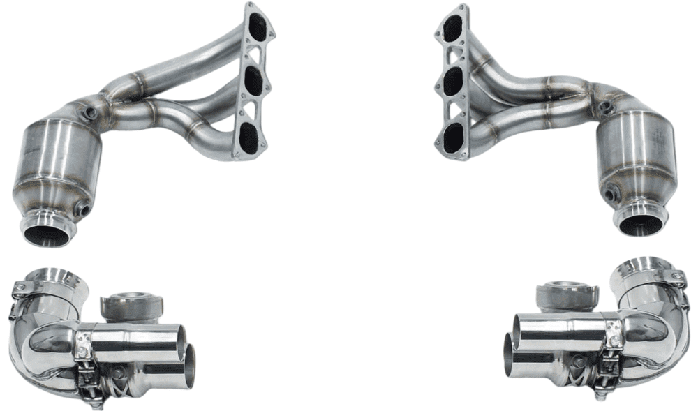 CARGRAPHIC Lightweight Sports Exhaust Kit w/ Race Silencers for 991 Porsche 911 GT3 / GT3 RS / R