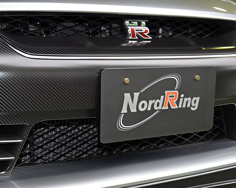 NordRing Carbon Front Bumper Mask Cover for CBA-R35 Nissan GT-R - 2-Fin Version