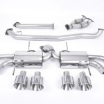 Milltek Non-Resonated Primary Catback Exhaust System for R35 Nissan GT-R with Polished Tips