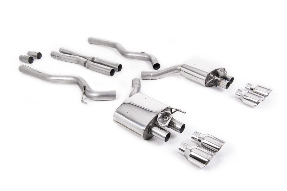 Milltek Valved & Non-Resonated Catback Exhaust System for S550 Ford Mustang GT (facelift) with Polished Tips