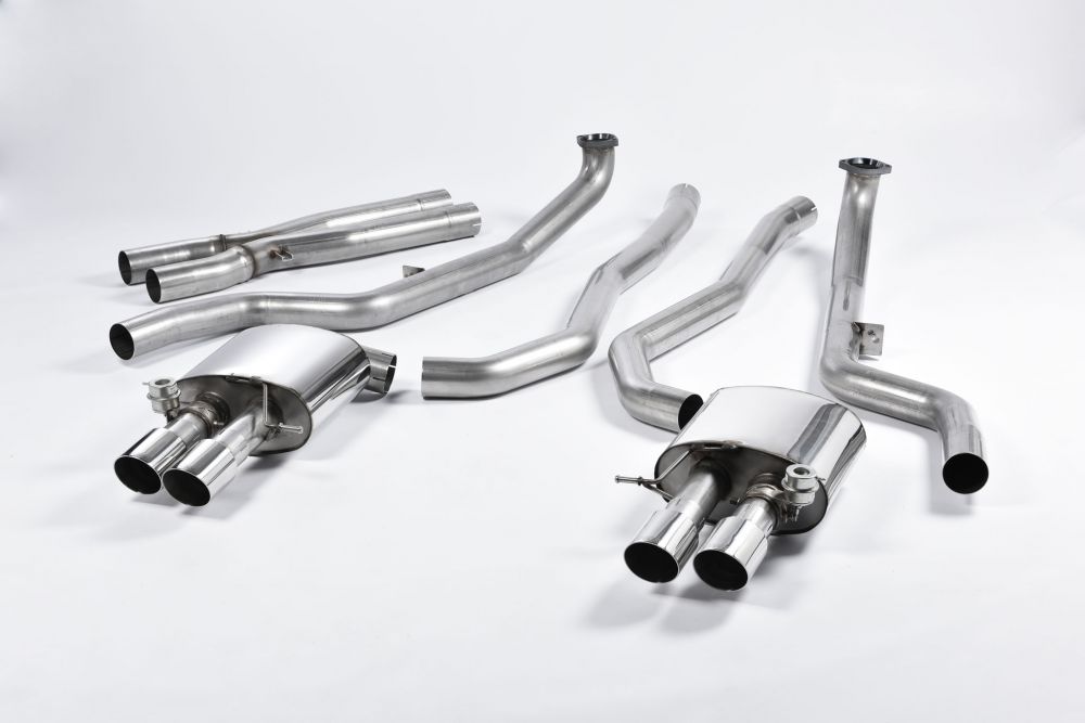 Milltek Valved Resonated Catback Exhaust System w/ EC Approval for F10 BMW M5 with Polished Tips