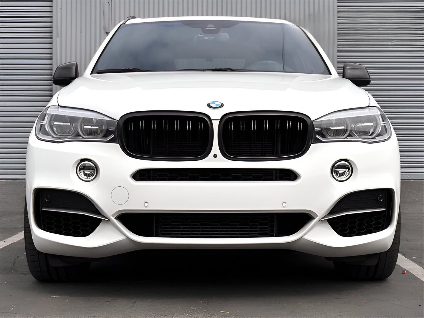 Pair Front Bumper Lower Grille Trim Covers For BMW X5 2014-2017 – Silver – Direct Replacement