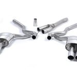 Milltek Catback Exhaust System (for Roush valance) for S550 Ford Mustang EcoBoost - Resonated with Polished Tips