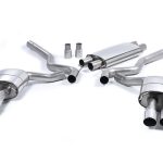Milltek Catback Exhaust System for S550 Ford Mustang GT (pre-facelift / Roush valance) - Resonated with Polished Tips