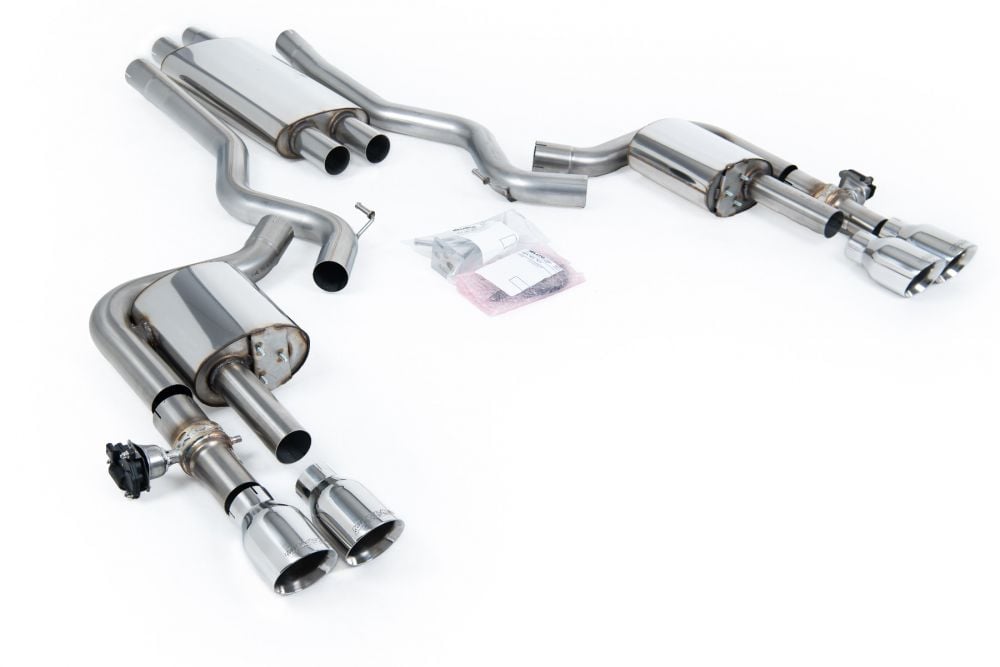 Milltek Valved Catback Exhaust System for S650 Ford Mustang EcoBoost - Resonated with Polished Tips