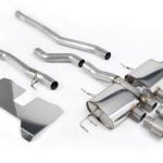 Milltek Valved & Non-Resonated Catback Exhaust System w/ OE-Style Tips for FL5 Honda Civic Type R with Brushed Titanium Tips