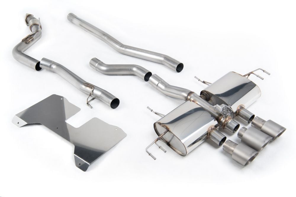 Milltek Valved & Non-Resonated Catback Exhaust System w/ OE-Style Tips for FL5 Honda Civic Type R with Brushed Titanium Tips