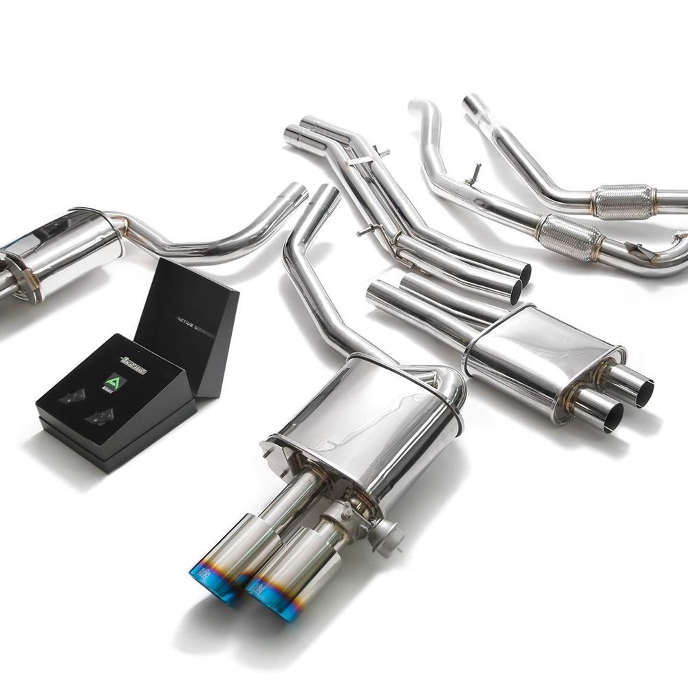 ARMYTRIX Valvetronic Exhaust System w/ Blue Tips for B9 Audi S5 Coupe (non-OPF) [AU95S-QS14B]