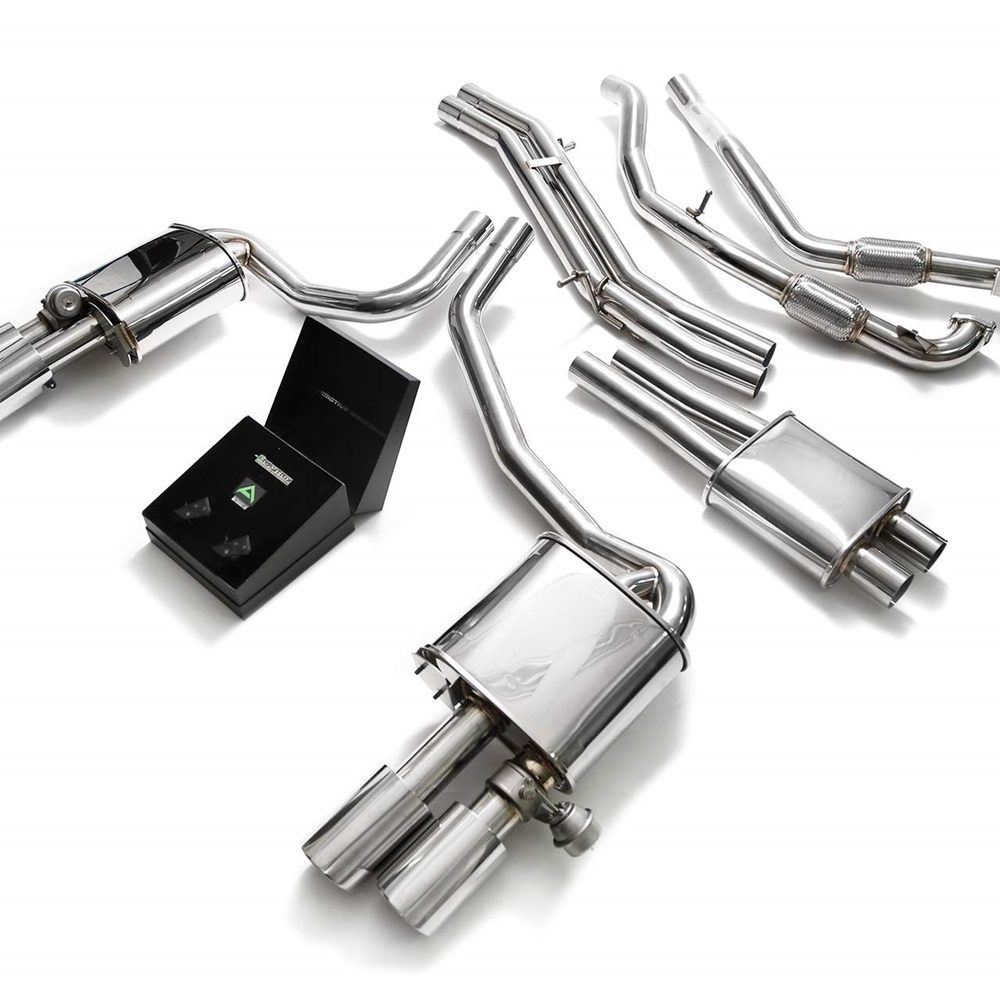 ARMYTRIX Valvetronic Exhaust System w/ Chrome Silver Tips for B9 Audi S4 (non-OPF) [AU94S-QS14C]