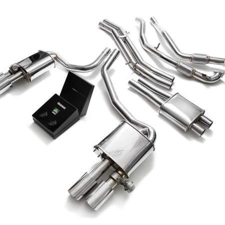 ARMYTRIX Valvetronic Exhaust System w/ Chrome Silver Tips for B9 Audi S4 (non-OPF) [AU94S-QS14C]
