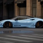 Liberty Walk LB-WORKS Widebody Kit for Ferrari F8 Tributo Installed with Ver. 1 - Side View