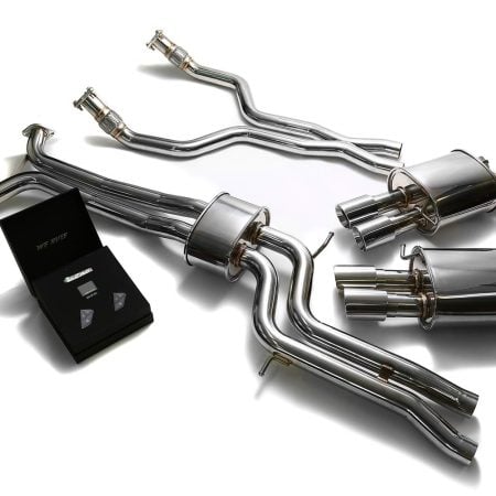 ARMYTRIX Valvetronic Exhaust System w/ Chrome Silver Tips for C7 Audi A6 Quattro & 4G8 A7 Quattro (3.0L) [AUC7T-QS11C]