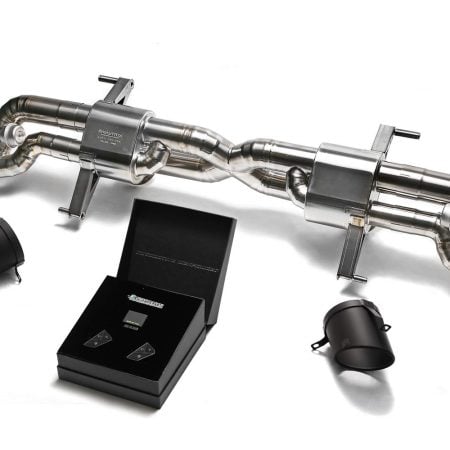 ARMYTRIX Titanium Valvetronic Exhaust System with Matte Black Tips for Type-42 Audi R8 (facelift / V10) [AUR12-DT16M]
