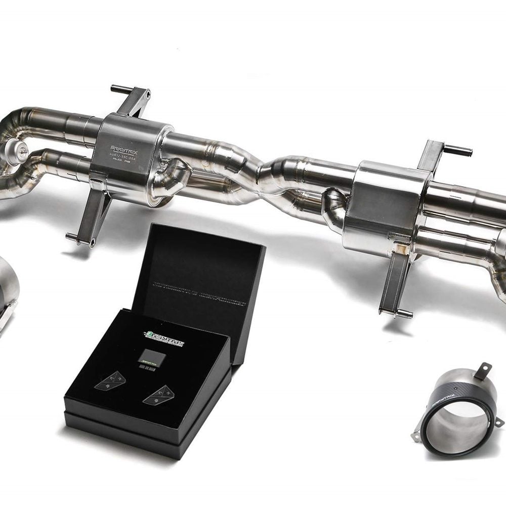 ARMYTRIX Titanium Valvetronic Catback Exhaust System with Carbon Tips for Type-42 Audi R8 (facelift / V10)