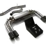ARMYTRIX Valvetronic Exhaust System w/ Matte Black Tips for 8V Audi S3 (sportback) - Components