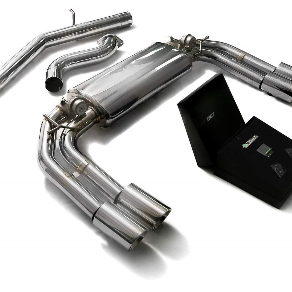 ARMYTRIX Valvetronic Exhaust System w/ Chrome Silver Tips for 8V Audi S3