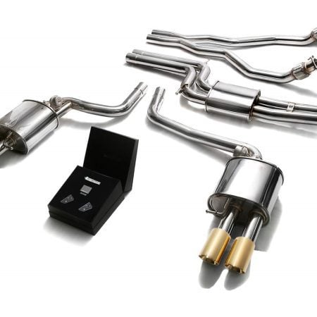ARMYTRIX Valvetronic Exhaust System with Gold Tips for B8 Audi A4 / A5 Sportback / S4 [AUBS4-QS11G]