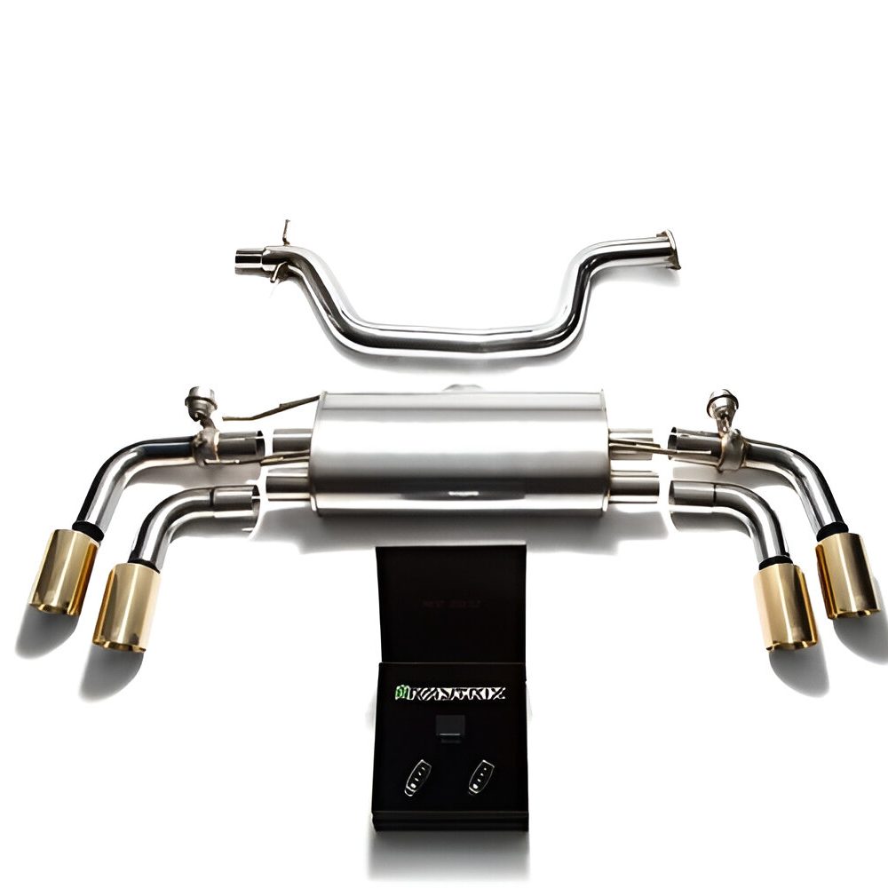 ARMYTRIX Valvetronic Exhaust System w/ Gold Tips for 8J Audi TT (FWD) [AU8JT-QS11G]