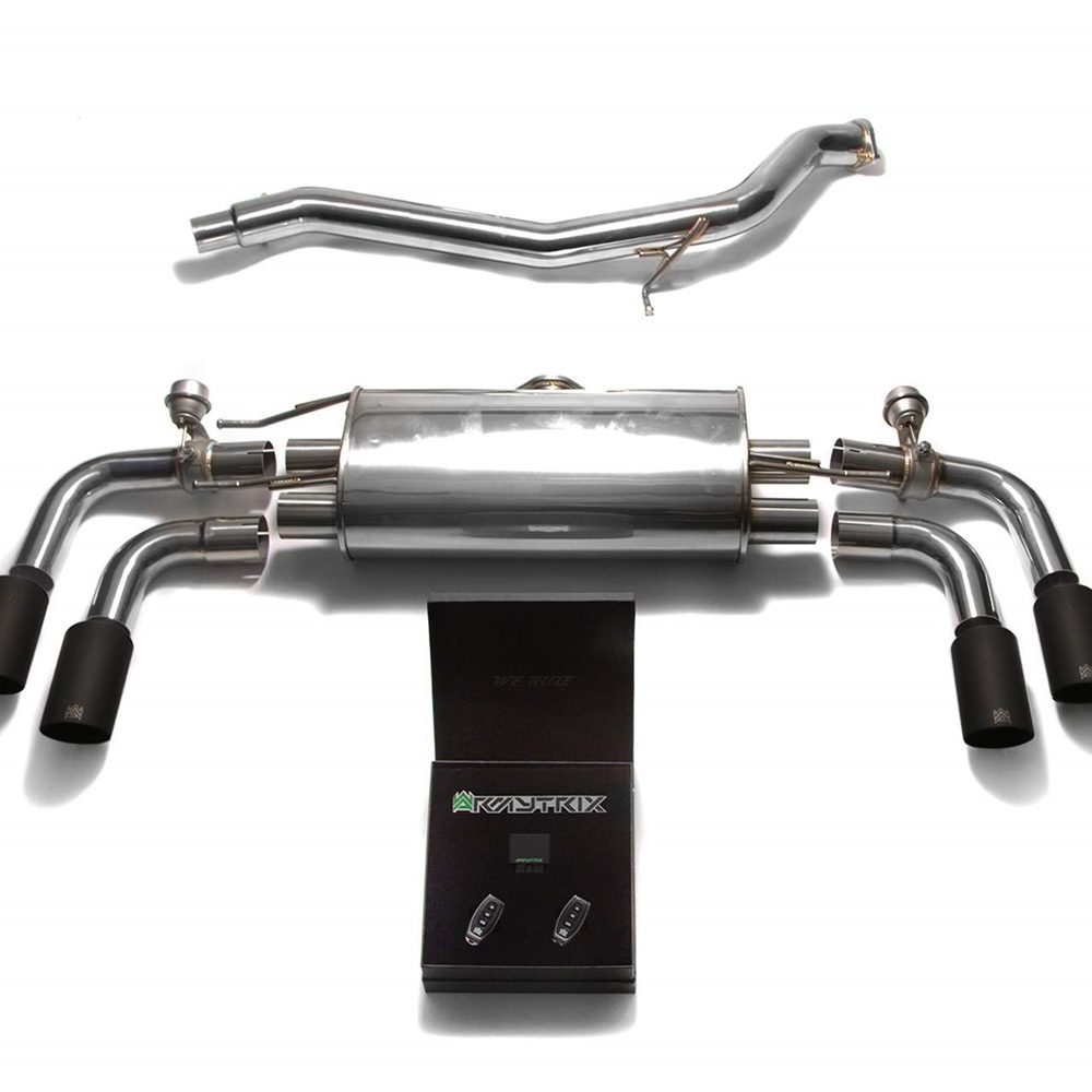 ARMYTRIX Valvetronic Exhaust System w/ Matte Black Tips for 8J Audi TT & TTS (quattro) [AU8JS-QS11M]