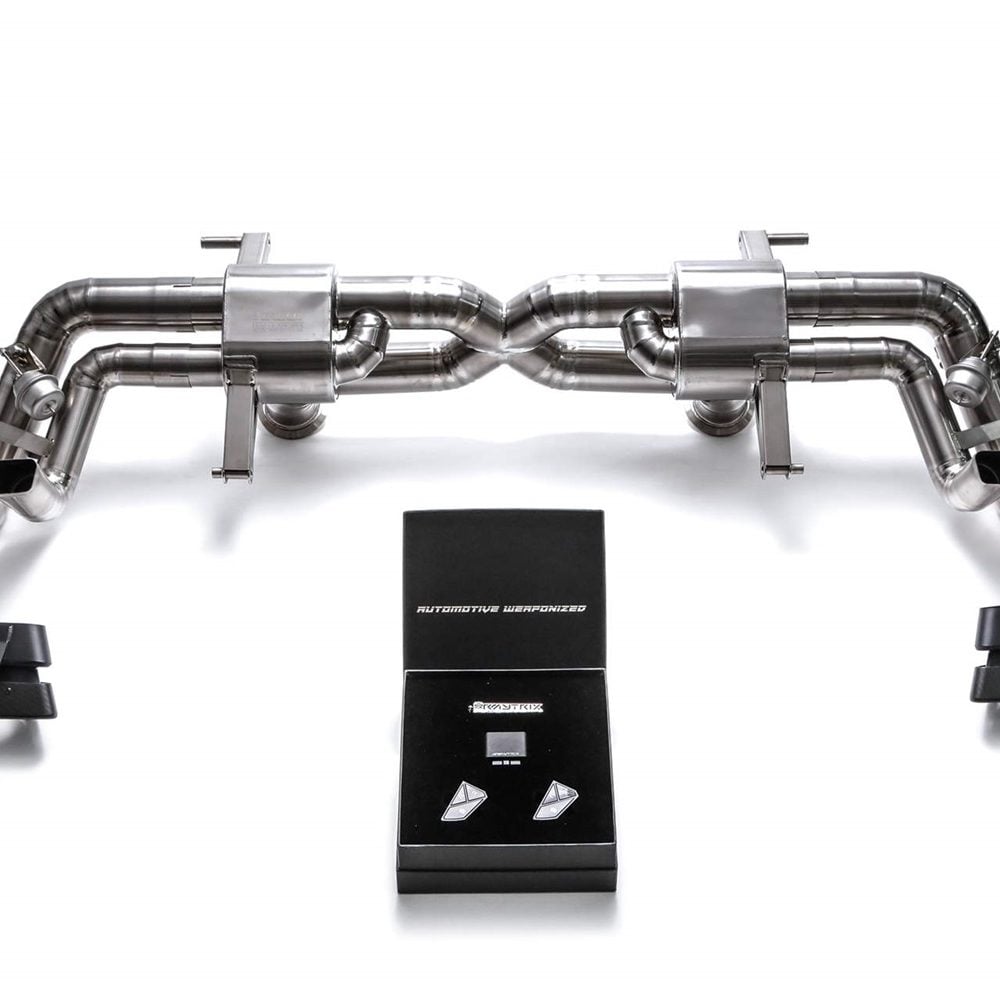 ARMYTRIX Titanium Valvetronic Catback Exhaust System w/ Carbon Tips for 4S Audi R8 (pre-facelift)