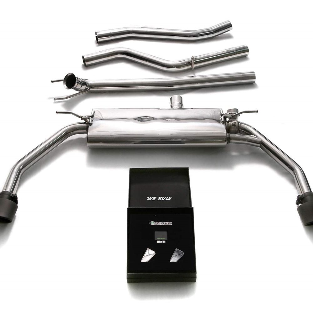 ARMYTRIX Valvetronic Exhaust System with Matte Black Tips for C117 Mercedes-Benz CLA180, CLA200 and CLA250 (pre-facelift / FWD)