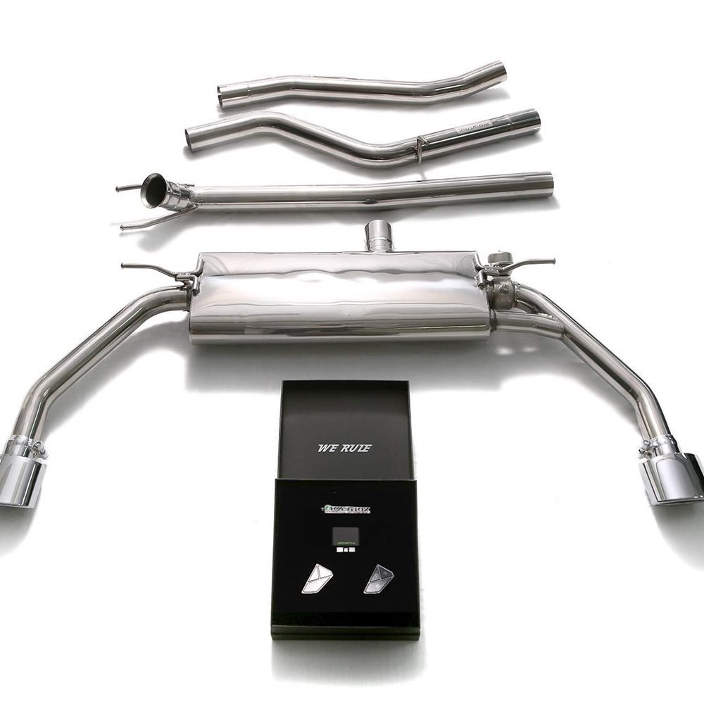 ARMYTRIX Valvetronic Exhaust System with Chrome Silver Tips for C117 Mercedes-Benz CLA180, CLA200 and CLA250 (pre-facelift / FWD)