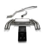 ARMYTRIX Valvetronic Exhaust System w/ Chrome Silver Tips for 8X Audi S1 - Components