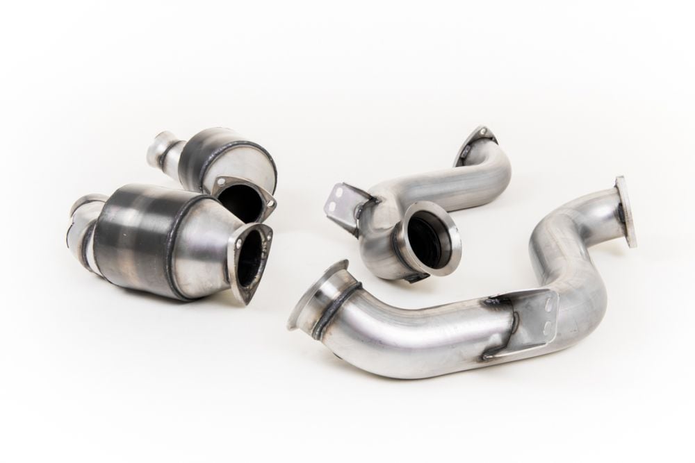 Milltek Large-Bore Downpipes for W205 Mercedes-AMG C63 & S (sedan) - Hi-Flow Sports Cat Option