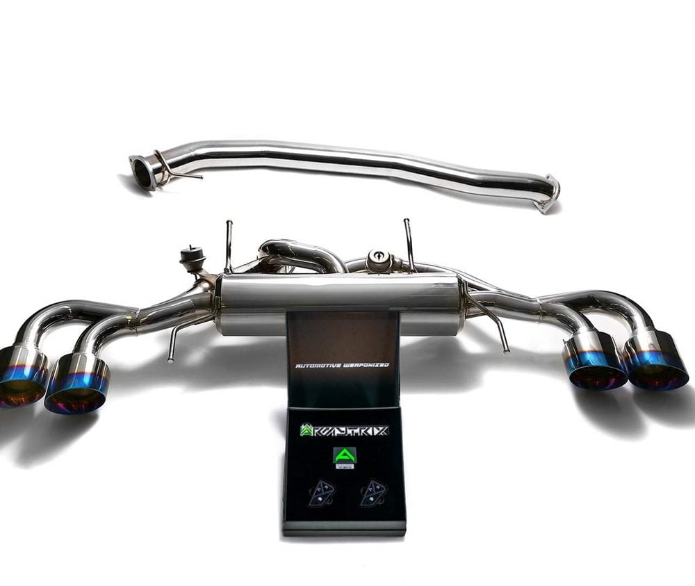 ARMYTRIX Valvetronic Exhaust System w/ Blue Tips for R35 Nissan GT-R