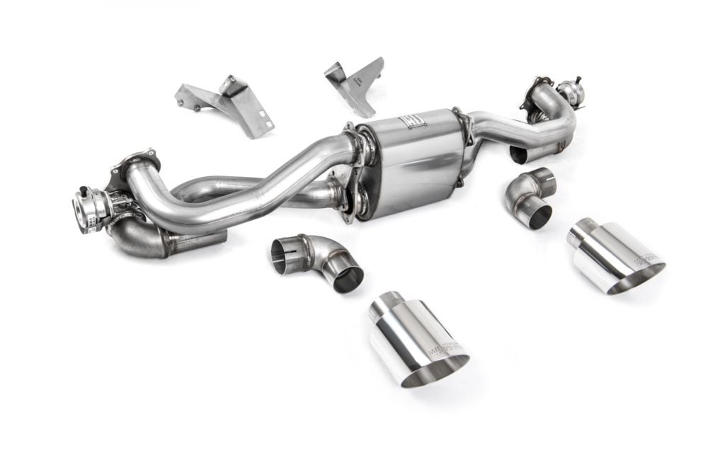 Milltek Valved & Resonated Particulate-Filter-Back Exhaust System for 982 Porsche 718 Boxster GTS 4.0 / Cayman GT4 (manual) with Polished Tips