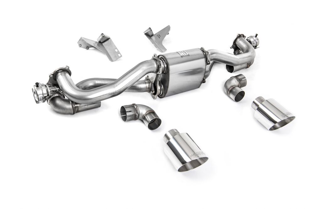 Milltek Valved Particulate-Filter-Back Exhaust System for 982 Porsche 718 Boxster GTS 4.0 / Cayman GT4 (PDK, post-Feb) with Polished Tips