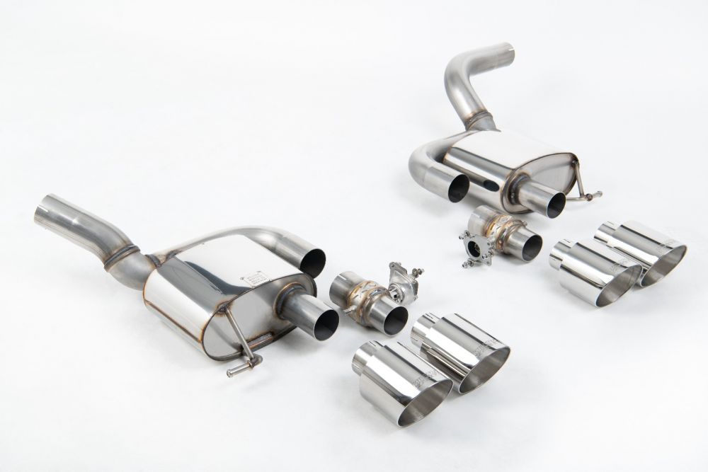 Milltek Valved & Non-Resonated Rear Silencers for 95B.2 Porsche Macan GTS / Turbo with Polished Tips