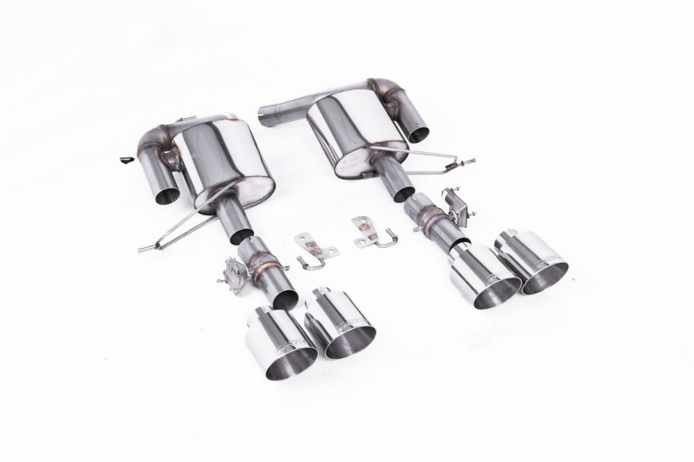 Milltek Valved & Resonated Rear Silencers for L494 Land Rover Range Rover Sport SVR (facelift) with Polished Tips