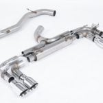 Milltek Valved & Non-Resonated Race Catback Exhaust System for MK7 Volkswagen Golf R with Polished GT Tips