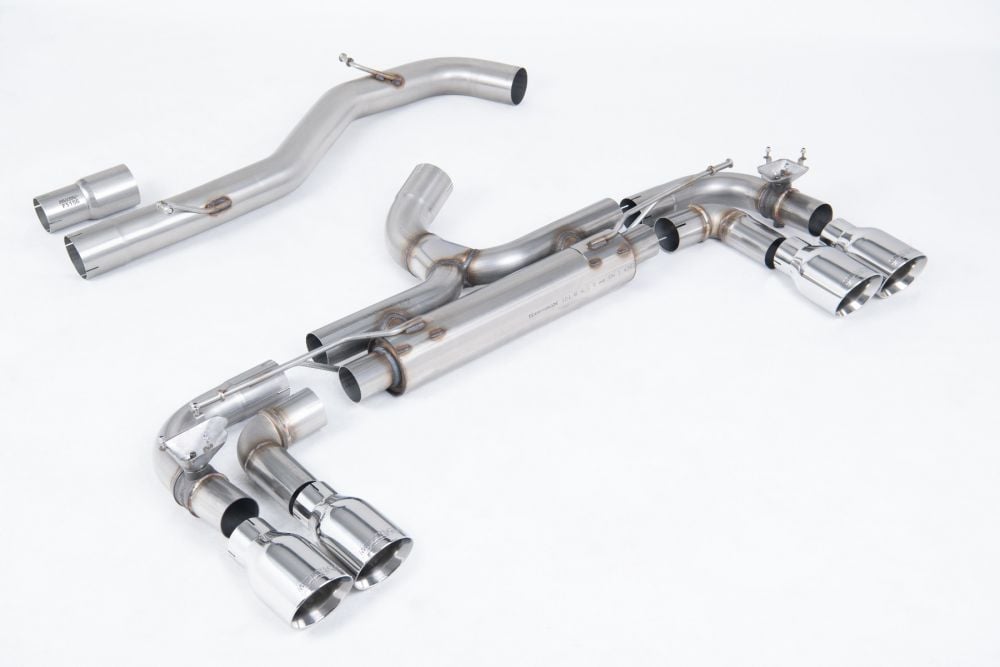 Milltek Valved & Non-Resonated Race Catback Exhaust System for MK7 Volkswagen Golf R with Polished GT Tips