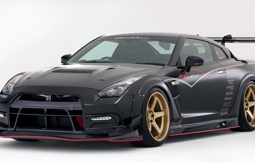 Varis Big Canard Ver.2 (for Ultimate 17' Front Bumper Ver.2) for CBA-R35 / DBA-R35 Nissan GT-R - Installed Side Profile