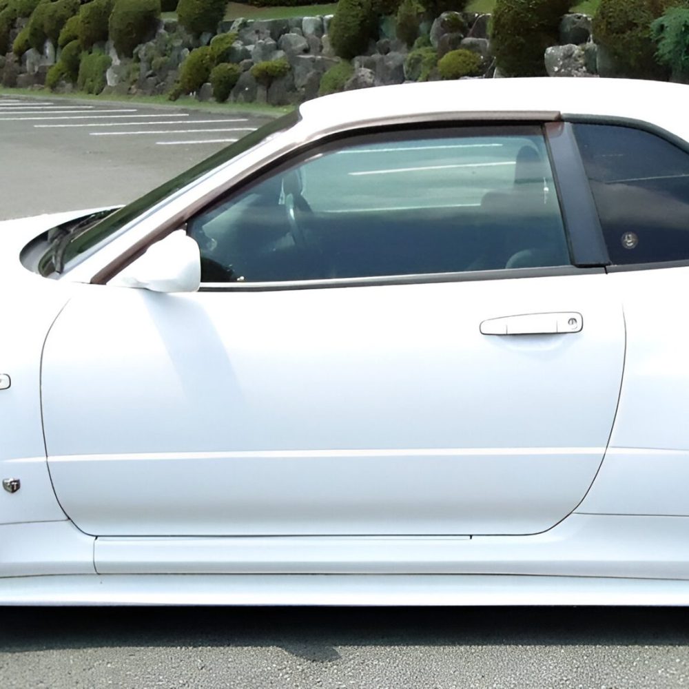 Benetec Carbon Doors for R34 Nissan Skyline GT-R Installed - Close Side View