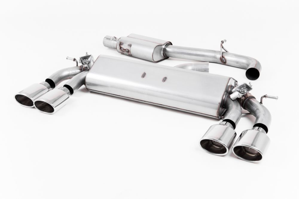 Milltek Catback Exhaust System for MK7.5 Volkswagen Golf R (non GPF / OPF) - Resonated Version with Polished Oval Tips