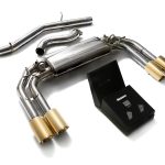 ARMYTRIX Valvetronic Exhaust System w/ Gold Tips for 8V Audi S3 (sportback) - Components