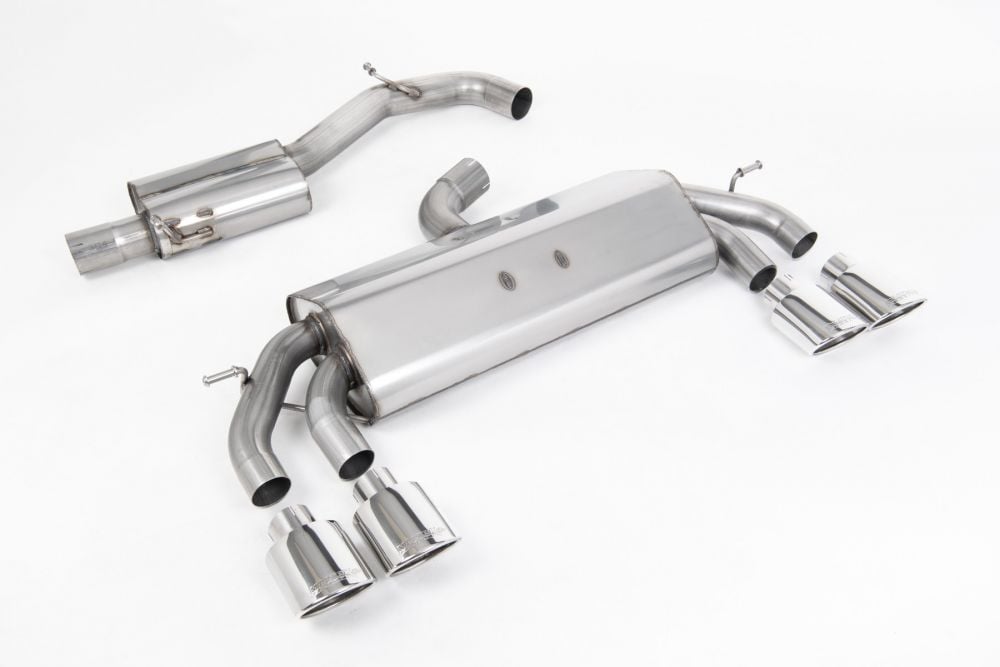 Milltek Race Catback Exhaust System for MK7.5 Volkswagen Golf R (non GPF / OPF) - Resonated Version with Polished Oval Tips