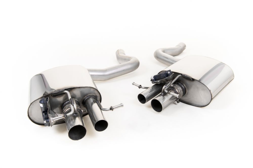 Milltek Rear Silencers w/ EC Approval for W205 Mercedes-AMG C63 & S (sedan) - Valved for OE Controller Version