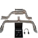 ARMYTRIX Valvetronic Exhaust System w/ Chrome Silver Tips for MK6 Volkswagen Golf GTI - Top View of System