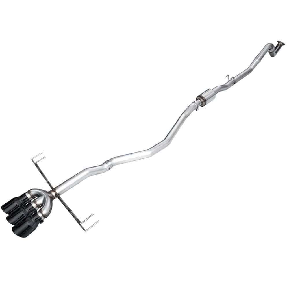 AWE Tuning Track Edition Exhaust System w/ Diamond Black Tips for DE5 Acura Integra Type S - Top Side View of System