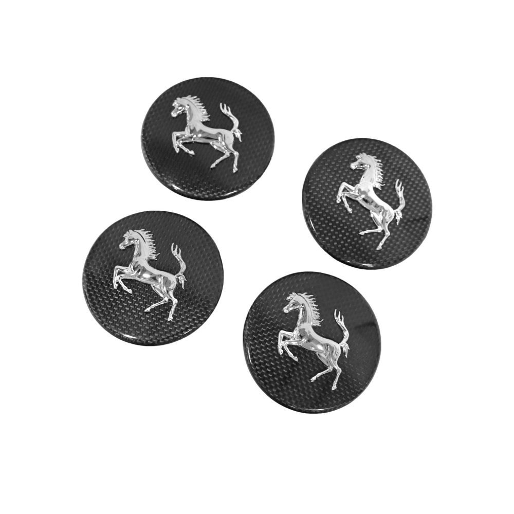 Exotic Car Gear Carbon Center Wheel Caps for 2005-2023 Ferrari