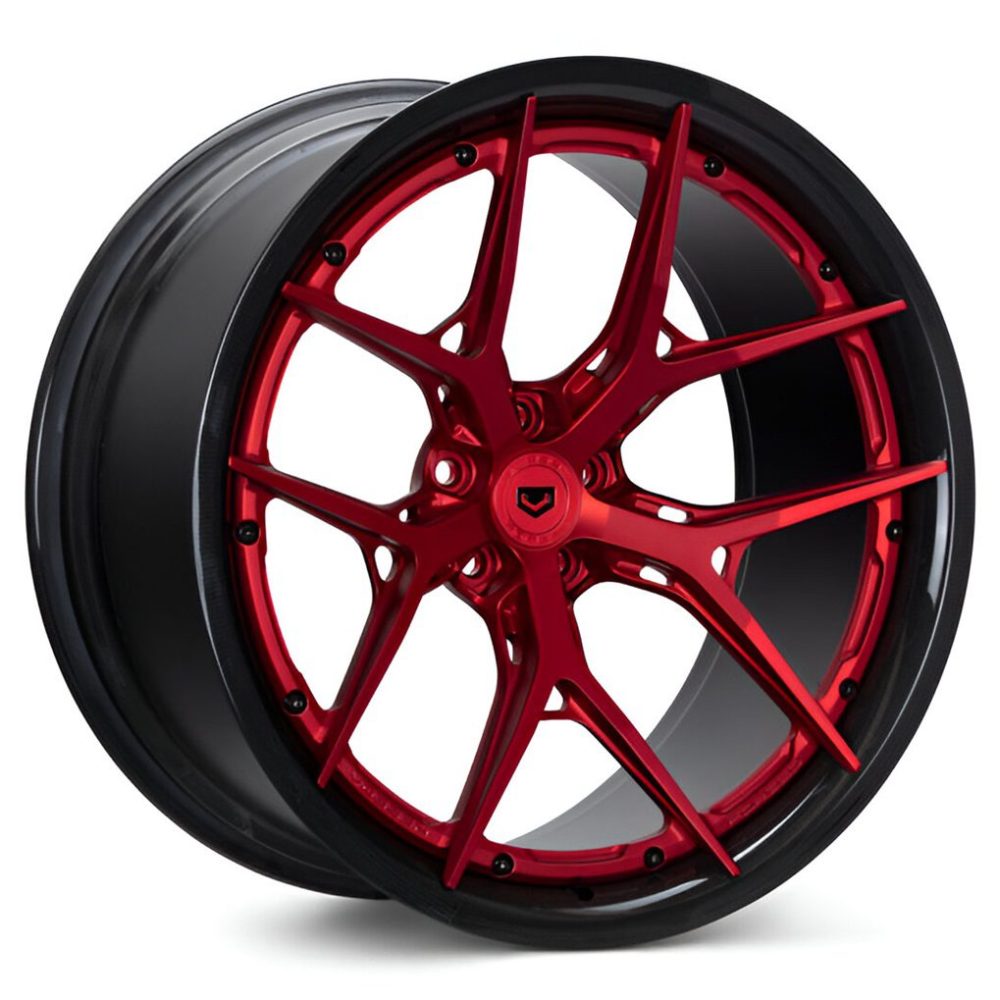 Vossen Forged Series 21 S21-01 Carbon Wheel in Scarlet Red - Left Side