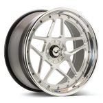 Vossen Forged GEN Series GEN-02 Three-Piece Wheel with Sport Gloss Black / Brushed Gloss Clear Center Cap - Left Side