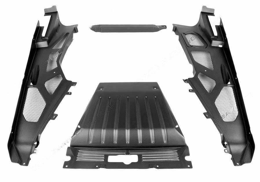 Exotic Car Gear Carbon Vented Style Engine Bay Panels Set for LP580-2 / LP610-4 Lamborghini Huracán