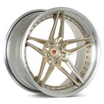 Vossen Forged EVO Series EVO-1 Three-Piece Wheel in Patina Gold & Brushed Gloss Clear - Left Side