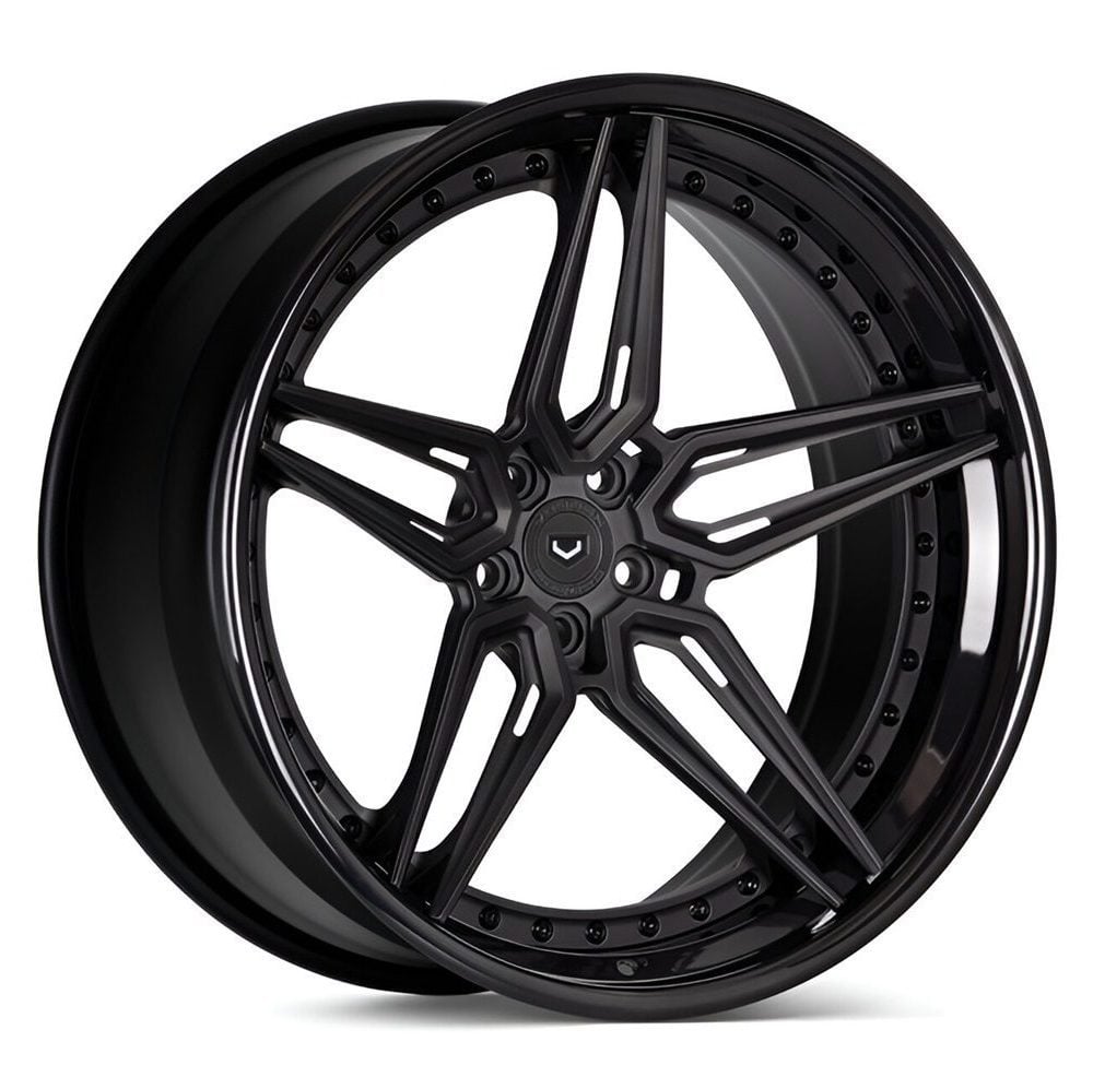Vossen Forged EVO-R Series EVO-1R Three-Piece Wheel in Matte Midnight Smoke & Gloss Black - Left Side